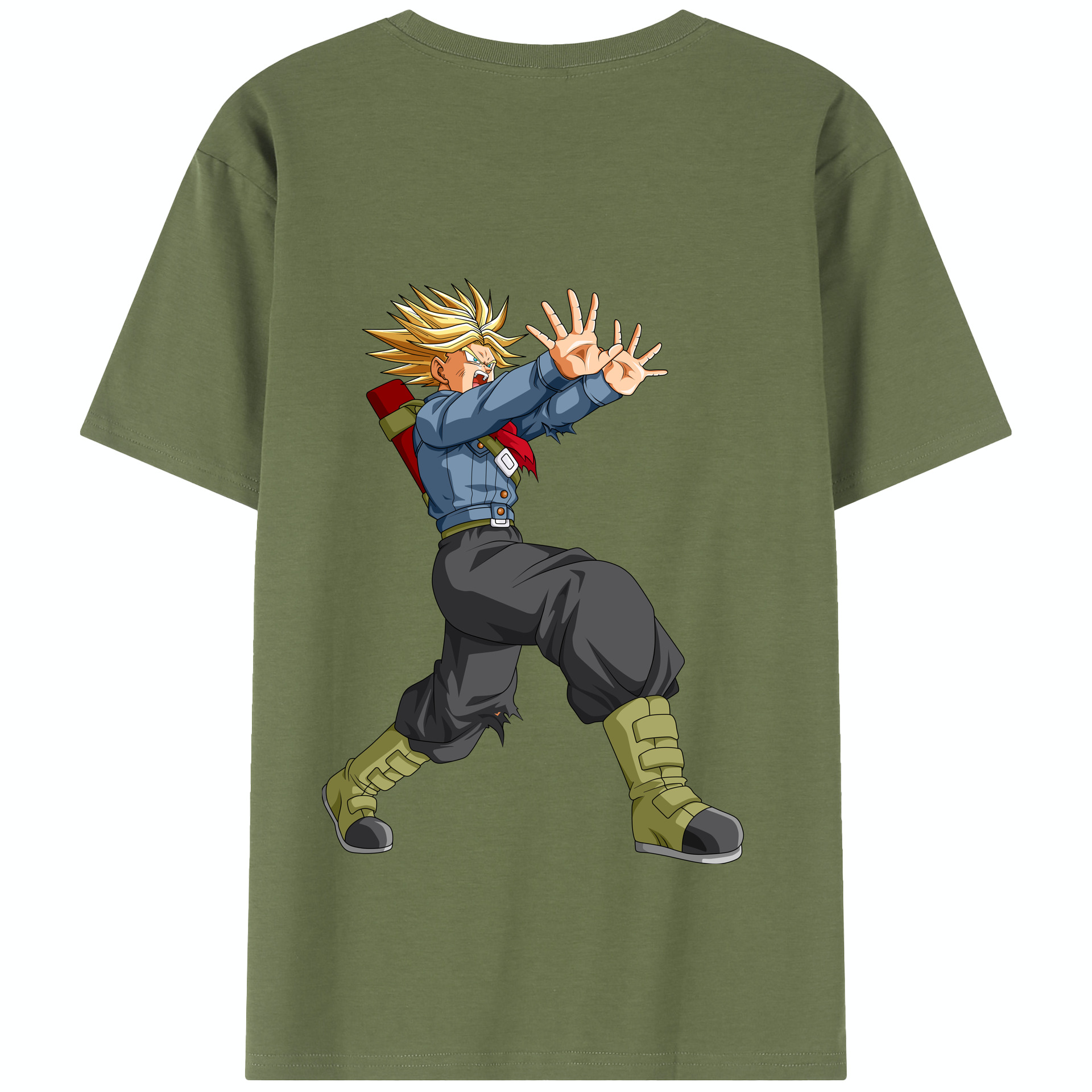 （画像用） ドラゴンボール トランクス（Torankusu）DRAGON BALL Trunks 綿100％半袖Tシャツ（背面プリント）